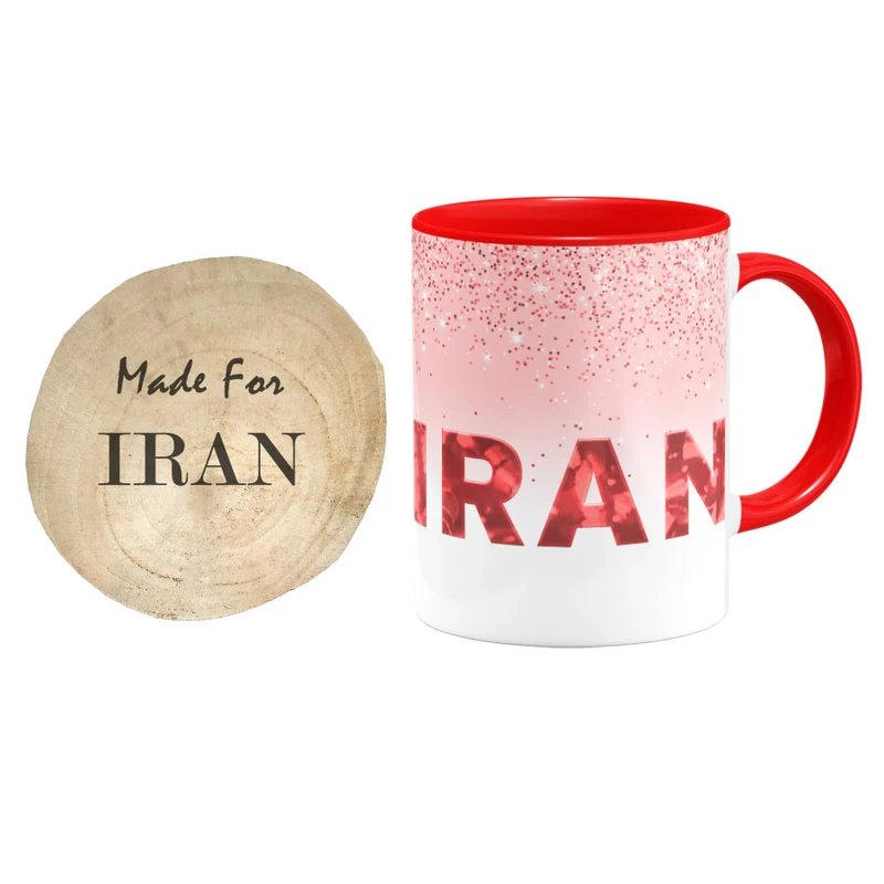 ماگ گالری وبفر مدل ایران به همراه زیر لیوانی