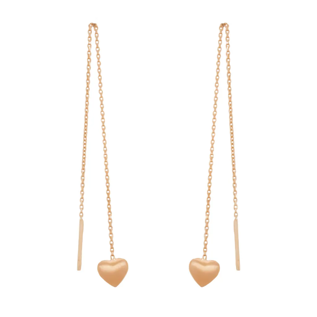 گوشواره طلا 18 عیار زنانه مدل عشق کد C0026