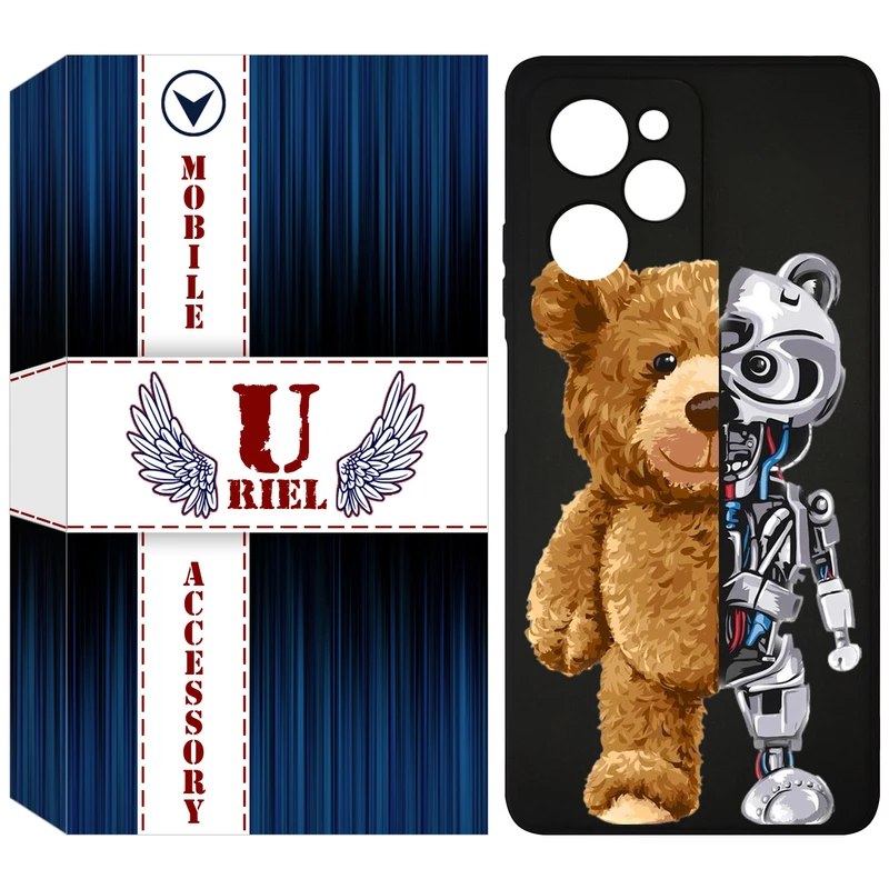 کاور یوریل مدل KSH کد 40 طرح خرس مناسب برای گوشی موبایل شیائومی Poco X5 Pro / Redmi Note 12 Pro 5G