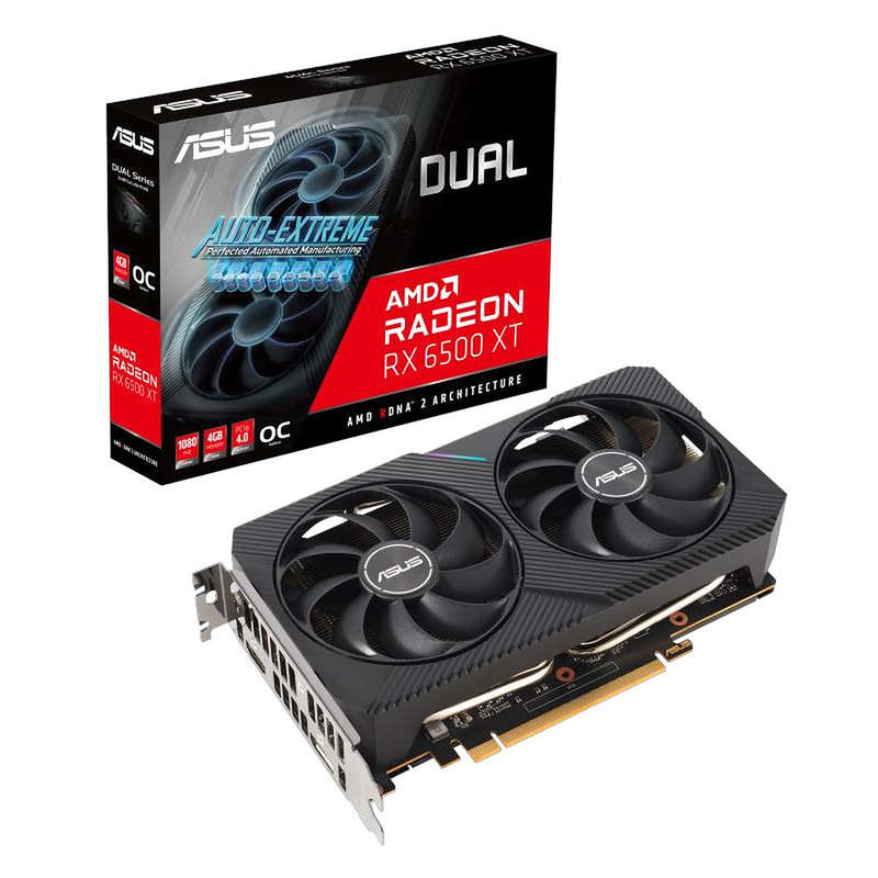کارت گرافیک ایسوس مدل Dual Radeon RX 6500 XT OC Edition 4GB