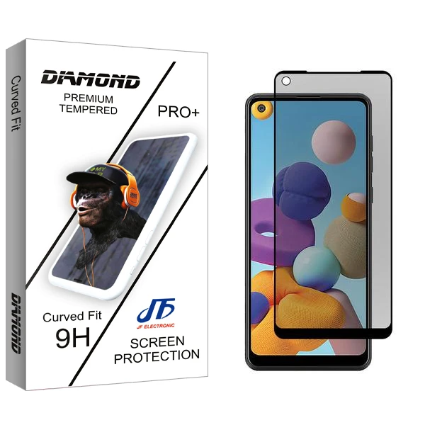 محافظ صفحه نمایش حریم شخصی جی اف مدل Diamond مناسب برای گوشی موبایل سامسونگ Galaxy A21s