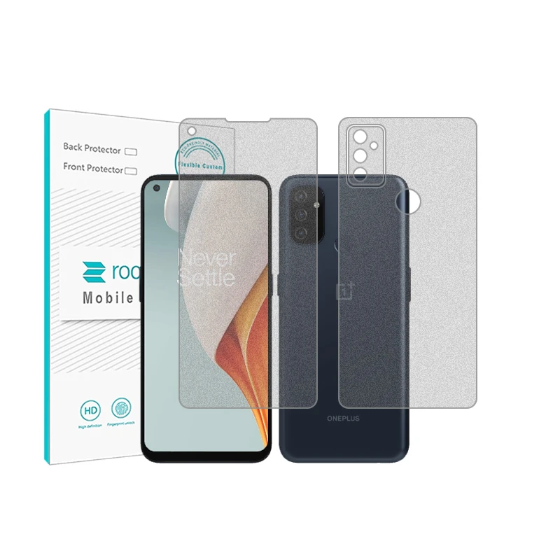 محافظ صفحه نمایش مات راک اسپیس مدل HyMTT مناسب برای گوشی موبایل وان پلاس Nord N100 به همراه محافظ پشت گوشی