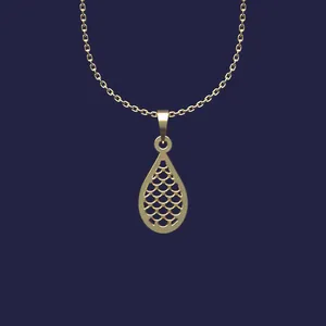 گردنبند طلا 18 عیار زنانه مدوپد مدل هندسی کد Y2-1-1017