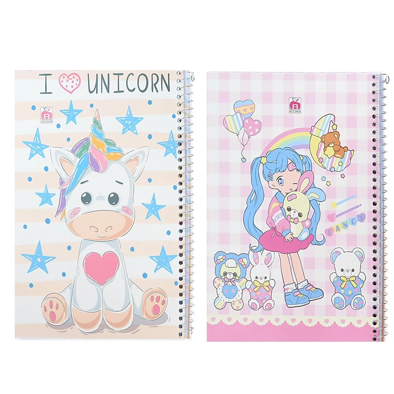 دفتر مشق 40 برگ نهال طرح فانتزی مدل صفحات طرح‌دار کد 1718 بسته 2 عددی