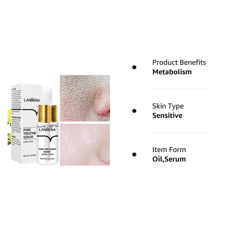 سرم پوست لنبنا مدل کوچک کننده منافذ حجم 15 میلی لیتر