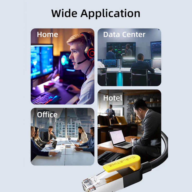 کابل شبکه CAT7 کِیبِل تایم مدل CN70L طول 2 متر