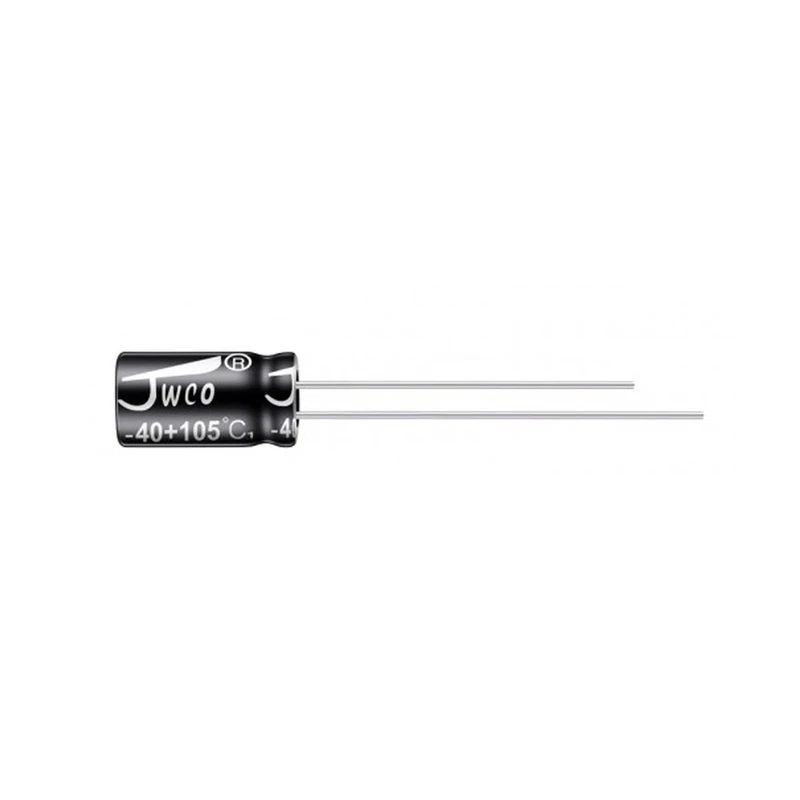 خازن الکترولیت 2.2uf-50V جی دبلیو کو کد Silvana-C01 بسته 100 عددی