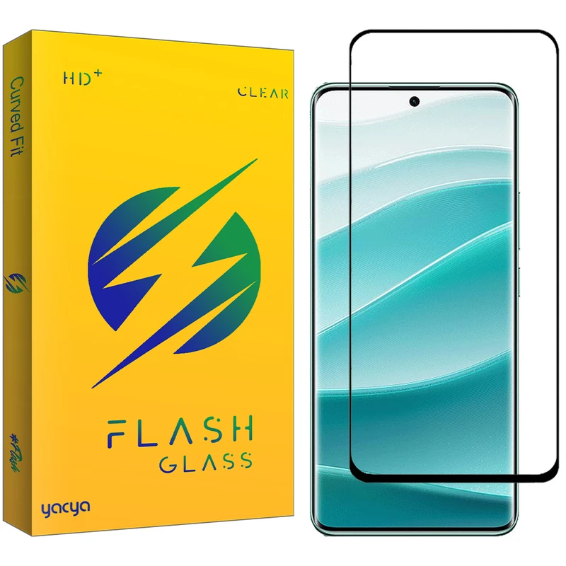 محافظ صفحه نمایش شیشه ای یاکیا مدل Flash Full مناسب برای گوشی موبایل شیائومی Redmi Note 14 Pro 5G / Redmi Note 14 Pro Plus 5G / Redmi Note 13 Pro Plus 5G