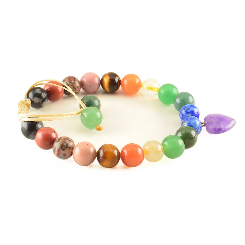 دستبند زنانه مدل هفت سنگ چاکرا