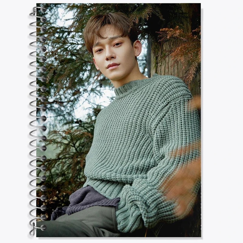 دفتر زبان 50 برگ خندالو مدل دو خط طرح چن گروه اکسو EXO کد 13353