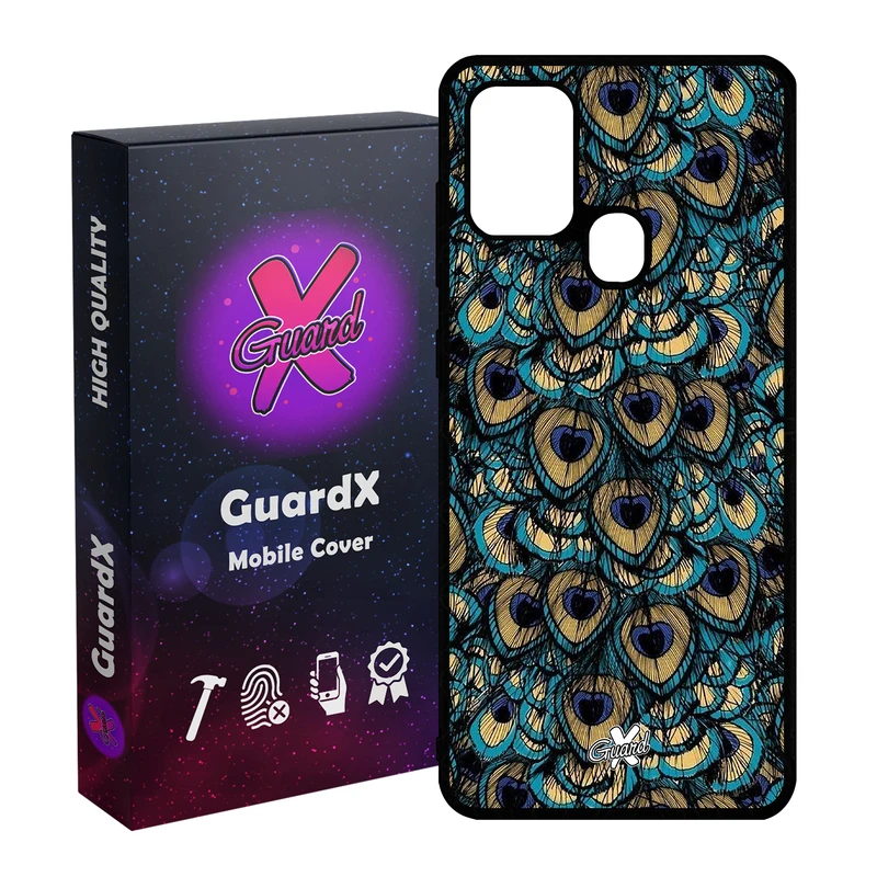 کاور گارد ایکس طرح Peacock مدل Glass10092 مناسب برای گوشی موبایل سامسونگ Galaxy A21s