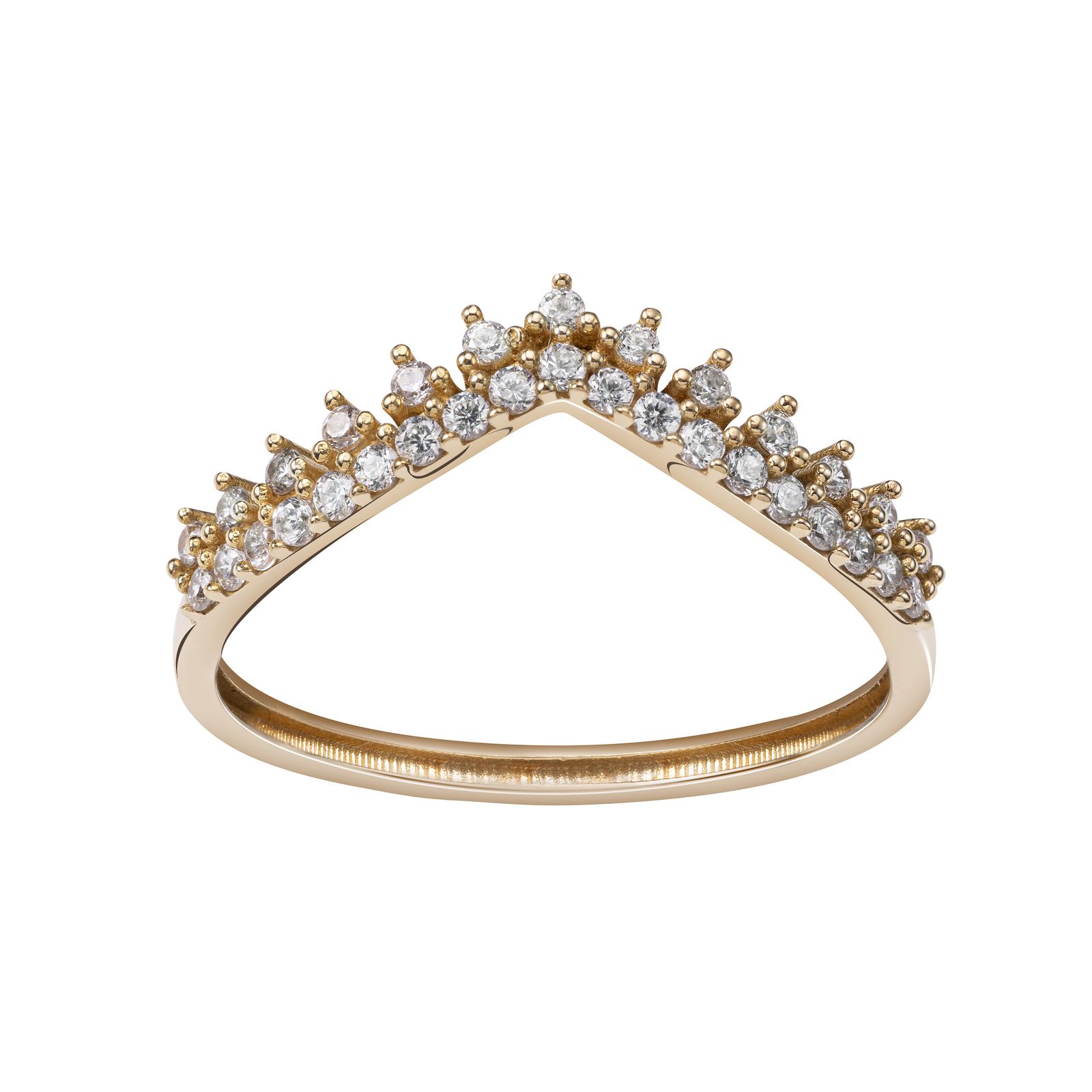 انگشتر طلا 18 عیار زنانه جواهری سون مدل 3352 - - 1