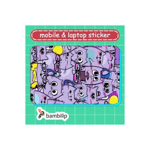 استیکر بامبیلیپ مدل کارت عابر طرح پترن گربه های عینکی کد 3452591