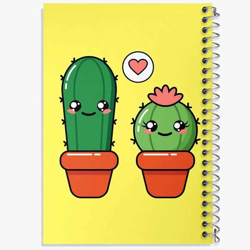 دفتر شطرنجی 50 برگ خندالو طرح کاکتوس کد 25498