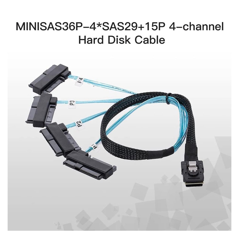 کابل تبدیل Mini SAS SFF-8087 به چهار پورت 29pin SFF-8482 با تغذیه ساتا 15 پین اسمارطور مدل SM275