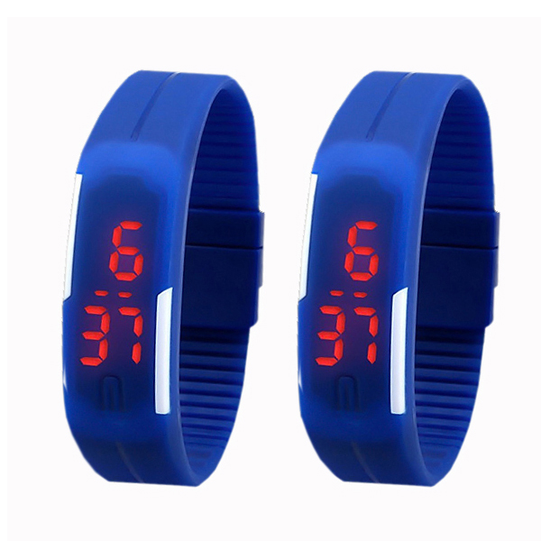 خرید ساعت مچی دیجیتال مردانه مدل دستبند کد 21 بسته 2 عددی