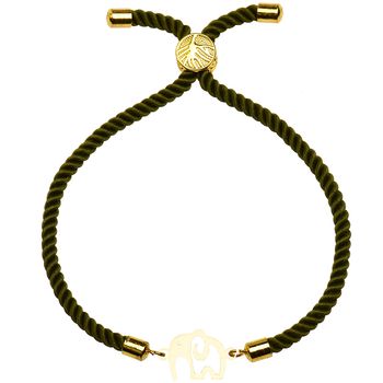 دستبند طلا 18 عیار زنانه کرابو طرح فیل مدل Kr2343
