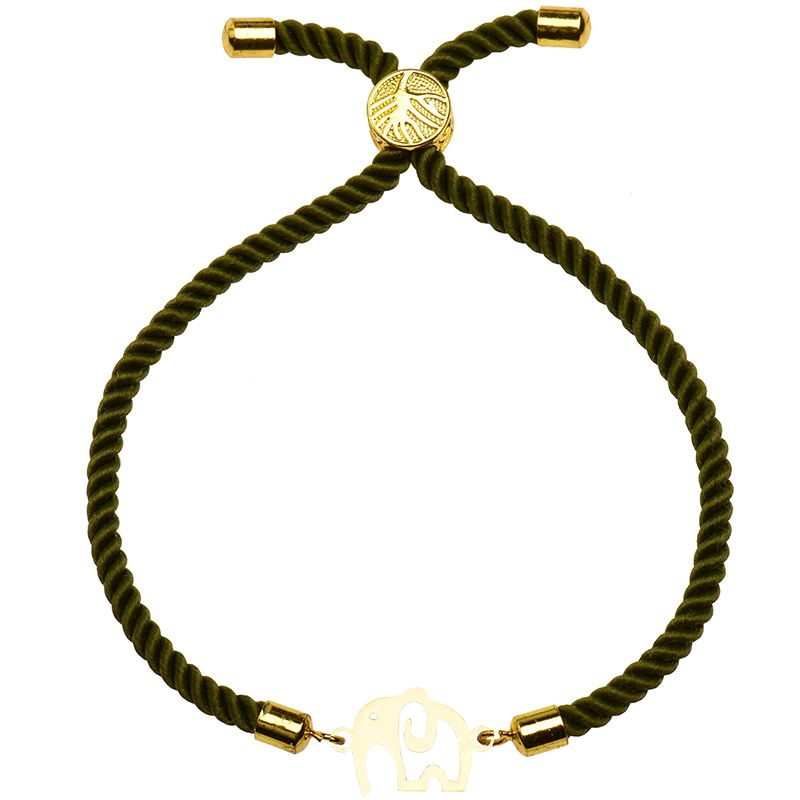 دستبند طلا 18 عیار زنانه کرابو طرح فیل مدل Kr2343 -  - 1