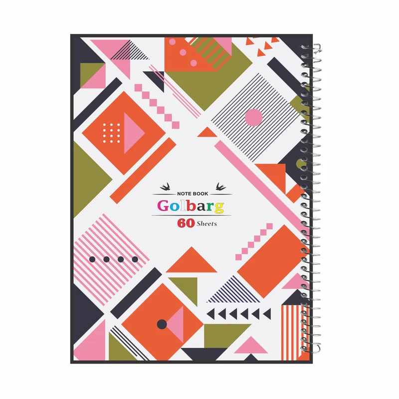 دفتر مشق 60 برگ گلبرگ طرح دبیرستانی کد 2046