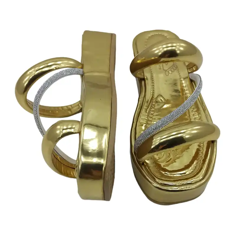 صندل زنانه مدل نفس رنگ طلایی