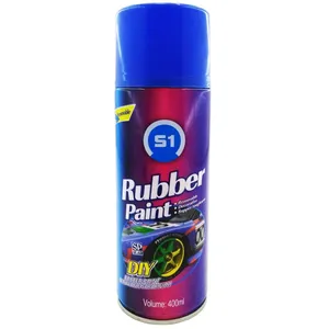 اسپری رنگ رینگ و بدنه خودرو اس وان مدل rubber حجم 400 میلی لیتر