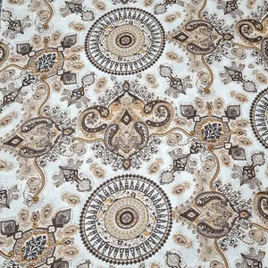 پارچه ملحفه عرض 2 متر مدل خورشید رنگ قهوه‌ای