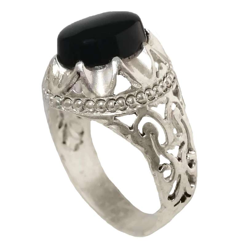 انگشتر نقره مردانه مدل عقیق MA4022