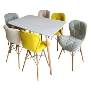 نقد و بررسی میز و صندلی ناهارخوری 6 نفره مدل B9123 توسط خریداران