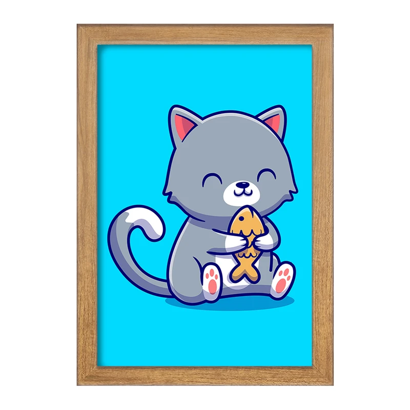 تابلو خندالو مدل حیوانات بامزه گربه کد 25406