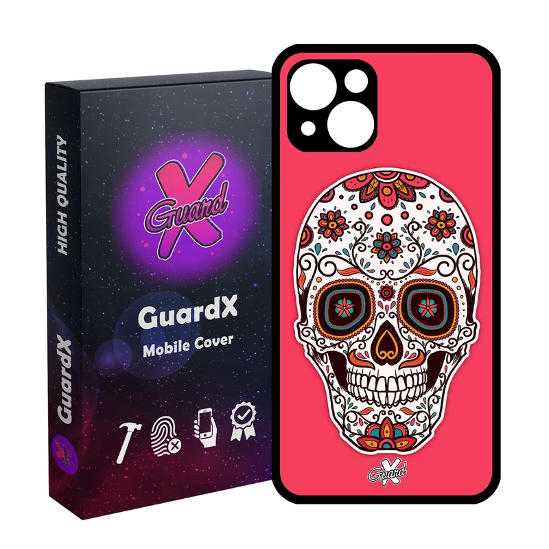 کاور گارد ایکس طرح Skull مدل Glass10116 مناسب برای گوشی موبایل اپل iPhone 13