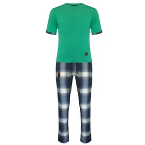 ست تی شرت و شلوار مردانه مدل طه 000920 کد 7851038 رنگ سبز