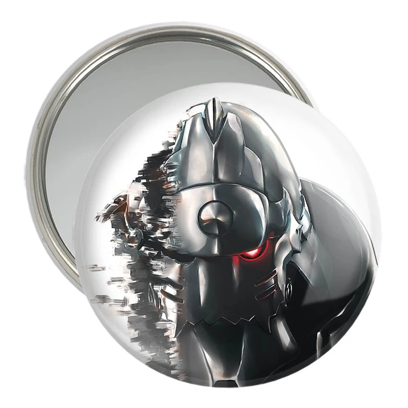 آینه جیبی خندالو مدل آلفونس الریک انیمه کیمیاگر تمام فلزی  کد 12676