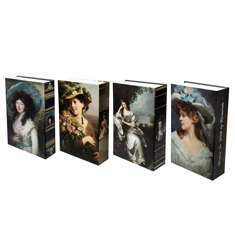 جعبه دکوری مدل کتاب دکوراتیو طرح رنسانس کد 404 مجموعه 4 عددی