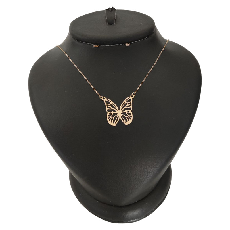 گردنبند نقره زنانه لیردا مدل پروانه کد SHL parvaneh