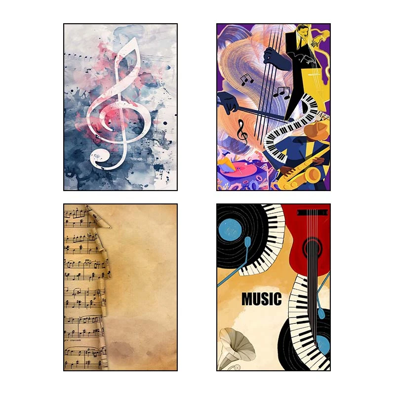 تابلو شاسي کارنيکا طرح موسیقی کد 10992 مجموعه 4 عددی