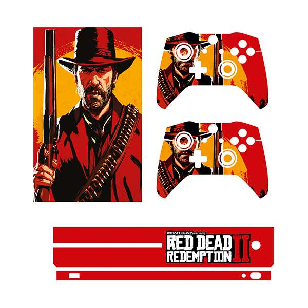 برچسب کنسول بازی Xbox one s توییجین وموییجین مدل 01 RedDead مجموعه 5 عددی