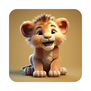 زیر لیوانی کاکتی طرح شیر مدل mp22772