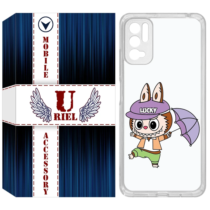 کاور یوریل مدل Clear کد 125 طرح لبوبو Labubu مناسب برای گوشی موبایل شیائومی Redmi Note 10 5G / Note 11SE / Poco M3 Pro