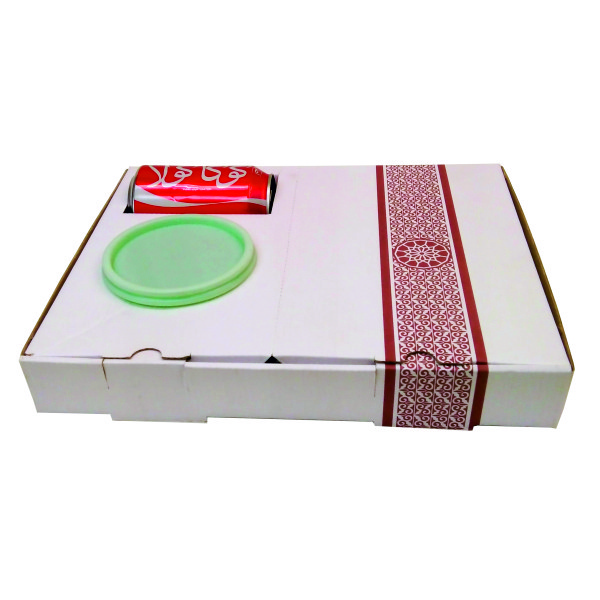 جعبه بسته بندی مدل غذای بیرون بر کبابی خانه دار رنگی کد G6  بسته 100 عددی