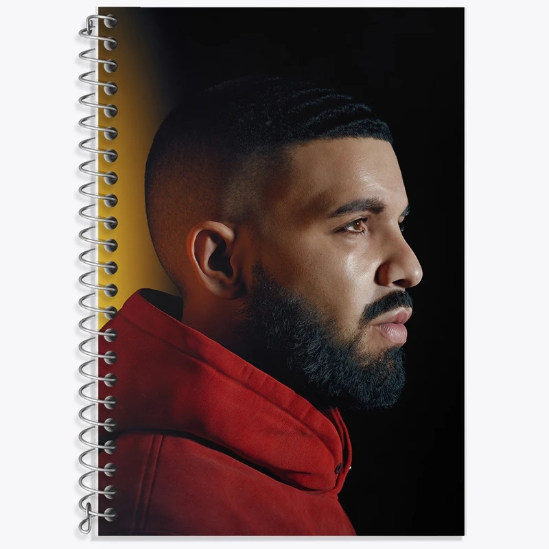 دفتر زبان 50 برگ خندالو مدل سه خط طرح دریک (drake) کد F770