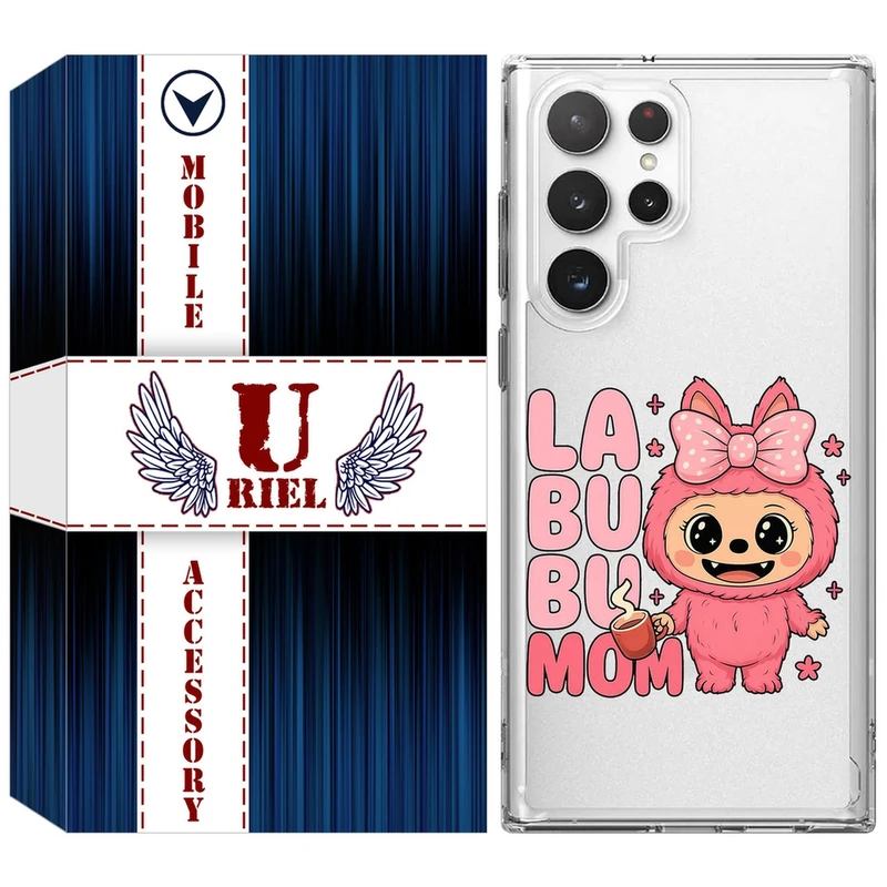 کاور یوریل مدل Clear کد 136 طرح لبوبو Labubu مناسب برای گوشی موبایل سامسونگ Galaxy S22 Ultra