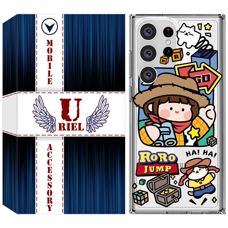 کاور یوریل مدل Clear کد 29 طرح دختر خوشحال مناسب برای گوشی موبایل سامسونگ Galaxy S23 Ultra