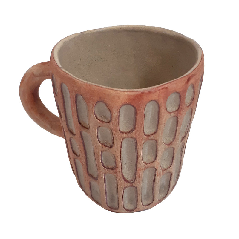 ماگ سفالی طرح برجسته 10