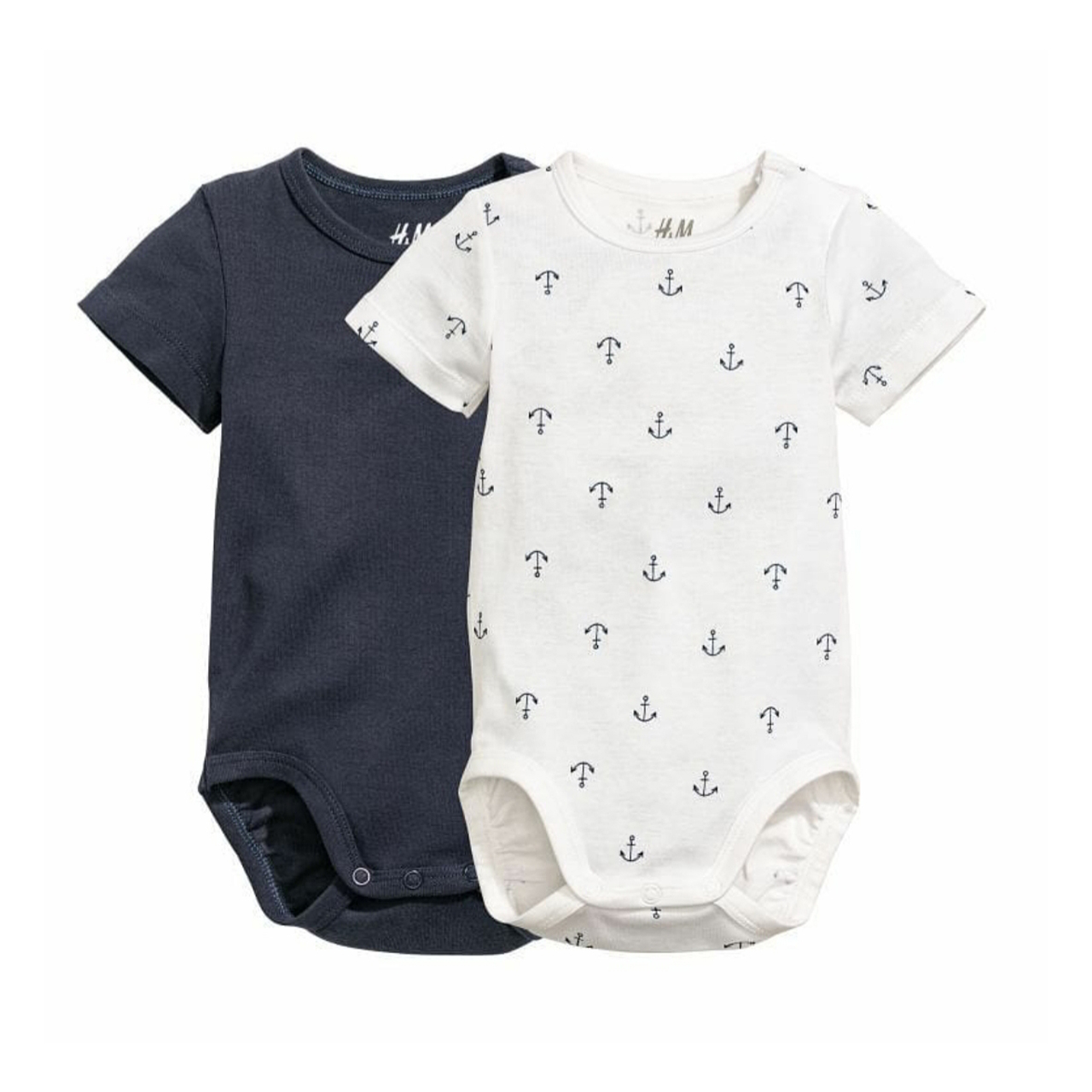 بادی استین کوتاه نوزادی اچ اند ام مدل 656 مجموعه 2 عددی