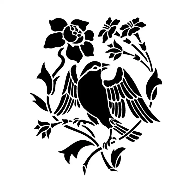 شابلون باتیس آرت طرح پرنده کد 220