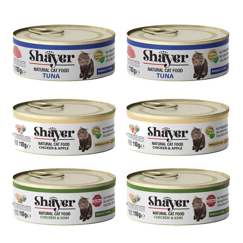 کنسرو غذای گربه شایر مدل Pack6 وزن 110 گرم بسته 6 عددی