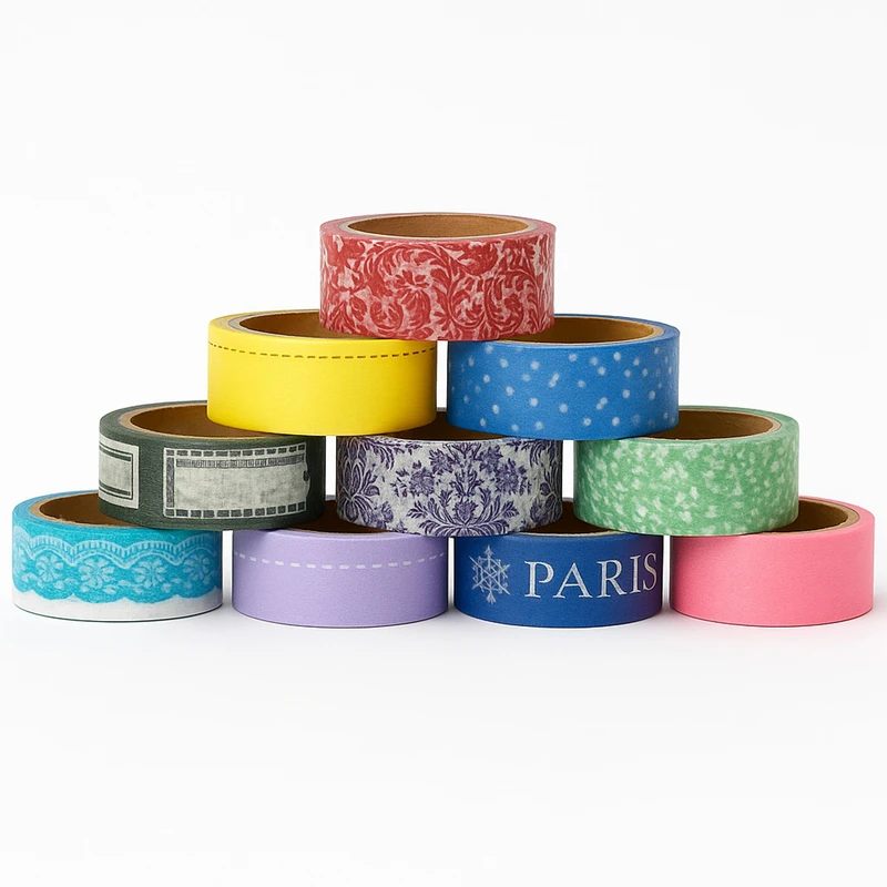 چسب کاغذی مدل واشی عرض 2.5 سانتی متر بسته 10 عددی