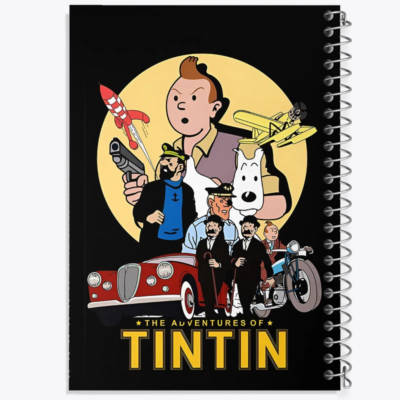 دفتر ژورنال نویسی 50 برگ خندالو مدل نقطه ای طرح ماجراهای تن تن کد N2006