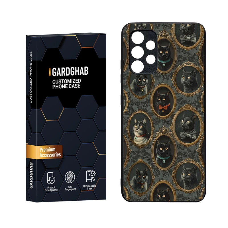 کاور گارد قاب مدل دورژله ای پشت گلس فانتزی مناسب برای گوشی موبایل سامسونگ Galaxy A32 4G
