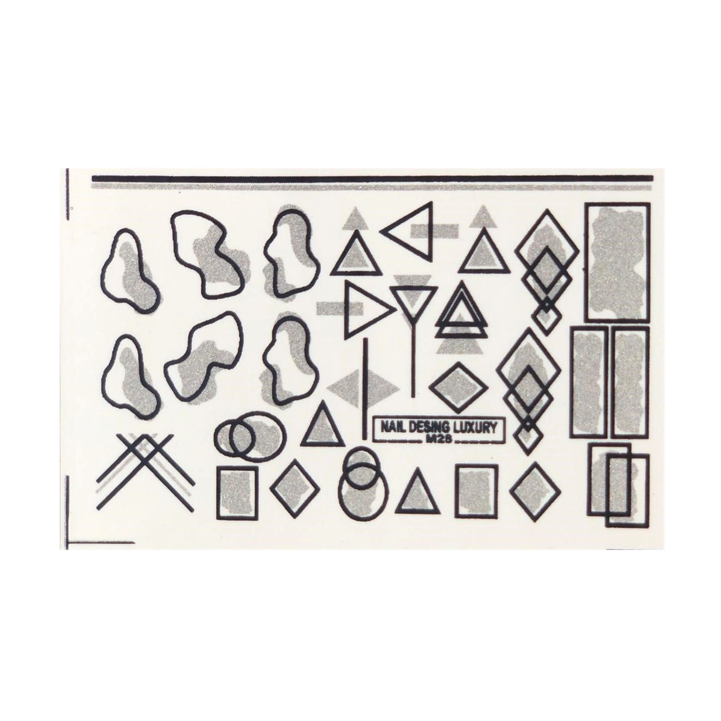 استیکر طراحی ناخن مدل M-28